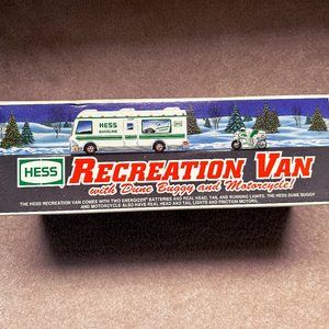 Vintage 1998 Hess Recreation Van with Dune Buggy & Motorcycle - NIB